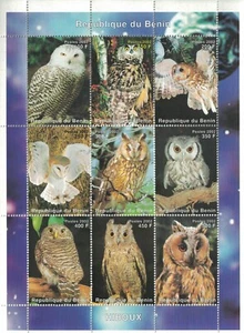 HOJA ESTAMPILLA BÚHOS 2002 MNH - Imagen 1 de 1