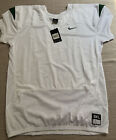 Nike Men's Football Jersey Size 3XL White Embroidered Logo Green MSRP $75 *Dirty