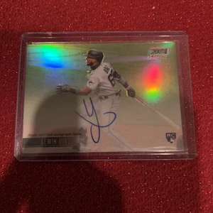 2021 TOPPS STADIUM CLUB CHROME LEWIN DIAZ RC AUTO REFRACTOR MARLINS - Picture 1 of 2