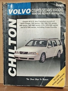 Chilton Volvo Coupe / Sedan / Wagons 1990-98 ~ Repair Manual # 72302 - Foto 1 di 3