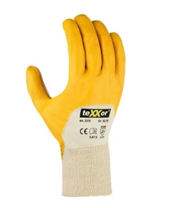 teXXor® topline Nitril-Handschuhe STRICKBUND Gelb Handschuhe Nitril Strickbund - Bild 1 von 1