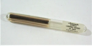 Vintage chrome Catgut Nähte Vaccum Glas Fläschchen Ampule chirurgisches Kit Rüstung Labs - Bild 1 von 3