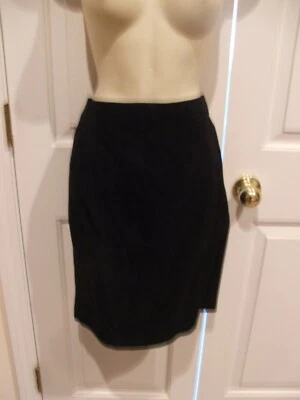 New in pkg BRANDON THOMAS  $ 169 BLACK  fully lined suede  SKIRT size 12 - Image 1 of 2