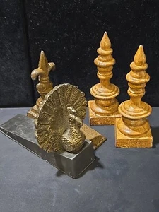 Lot of 4 Vintage Cast Iron Dorstops 5 1/4" - Picture 1 of 4