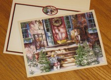 Laura Berry Art - Falling Shadows - Vintage Lang Christmas Card 4ct