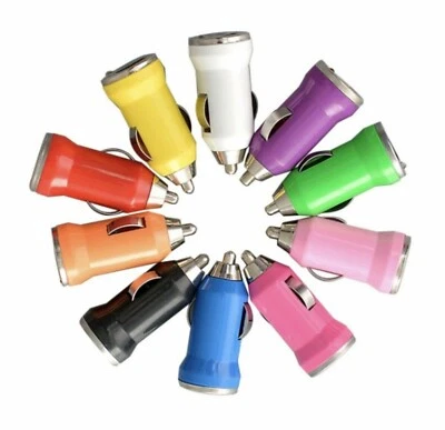 10x Color Mini Car Charger for Samsung Galaxy S4 S5 S6 S7 S8 A10E A20 J3 J7  - image 1 of 3