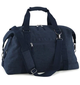Weekend Holdall Overnight Bag Mens CANVAS Travel Hand Luggage Shoulder Duffle - Picture 1 of 22