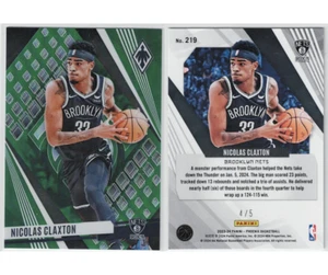 2023-24 Panini Phoenix Green Prizm 4/5 #219 Nicolas Claxton / Brooklyn Nets - Picture 1 of 3