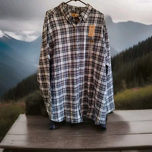 The Foundry Shirt Mens 2XL XXL  Plaid Long Sleeve Button Super Soft With Tags - Picture 1 of 8