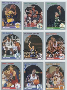 Tarjeta de baloncesto autografiada Mike Gminski 1990-91 Hoops # 228 Philadelphia 76rs - Imagen 1 de 2