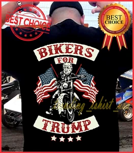 Bikers for Trump 2024 American T-Shirt - Picture 1 of 3
