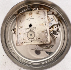 Orologio da polso Vintage Gruen 21 Gioiello Meccanico Uomo Movimento 335 per Parti - Foto 1 di 5