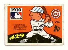 1968 Fleer Card #8 by R.G. Laughlin 1910 World Series Cubs vs A's