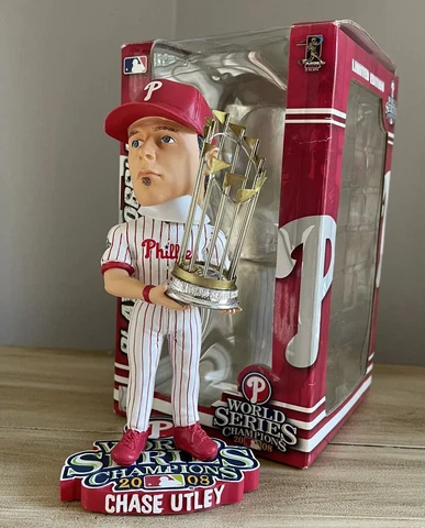 CHASE UTLEY Philadelphia Phillies 2008 World Series Champs Trophy Bobblehead NIB Cover