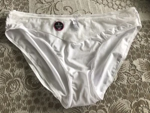 Rene Rofe NWT 2X Plus X2 PR Comfort Fit Hi-Cuts Bikini Panty White Lace Accents - Picture 1 of 9