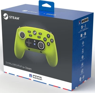 Wireless Hori pad Controller for Steam Neon Yellow HPC-067 New Japan - Image 1 of 4