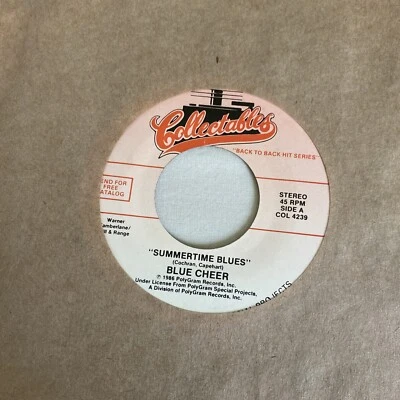 Blue Cheer Summertime Blues / Five Man Electrical Band Signs 45 NEW unplayed - Image 1 of 3