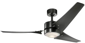 Kichler 310155 Rana 60" LED Outdoor Ceiling Fan - Black - Picture 1 of 10
