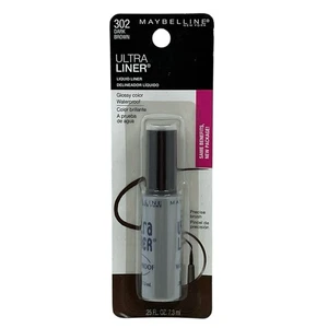 Maybelline New York Ultra Liner Forro Líquido Impermeable Marrón Oscuro 302 Nuevo Sellado - Imagen 1 de 6