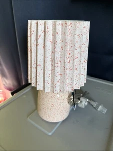 Speckled Ceramic Table Lamp with Pleated Shade 10 inches tall  - Picture 1 of 4