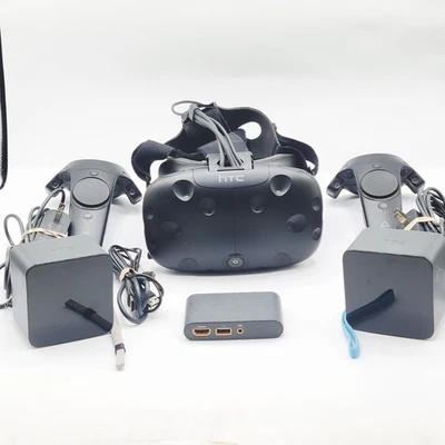 HTC Vive Virtual Reality Headset System 1st Generation Black W/ 1 Base Station - Image 1 of 4
