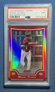 2009 Bowman Cromo Miguel Tejada Rosso Rifrattore 2/5 PSA 9 Astros #97 - Foto 1 di 3