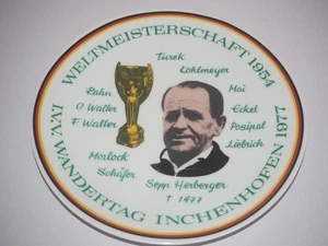 Plato de colección - Plato de pared - Campeonato del Mundo 1954 - Sepp Herberger - Imagen 1 de 3