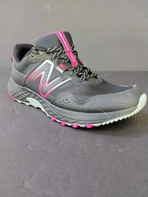 New Balance T410 Women's 9.5 Sneakers Black w/ Pink & Teal Trail Running Shoes - Image 1 of 4