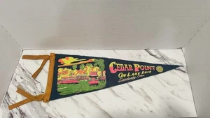 Vintage Cedar Point Wimpel Ohio Vergnügungspark Reise Souvenir - Bild 1 von 1