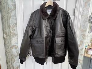 Flieger Braun Lederjacke Herren 48L Gov Issued Defence Logistics Agency NEU - Bild 1 von 12