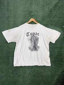 Vintage Tupac Shirt Herren Large Cross Colours Rap Tee Y2K 90s Big Face Portrait - Bild 1 von 16