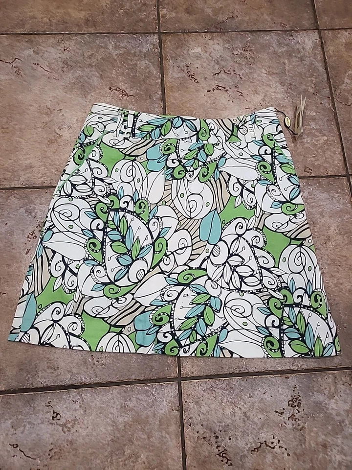 Skort Sport Haley Para Mujer Talla 2 Multicolor Verde Patrón Geométrico   Foto 1 de 4