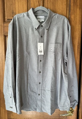 Saddlebred Men Cotton Long Sleeve Classic Button-Down Shirt Size XXL Pewter NWT - Image 1 of 4