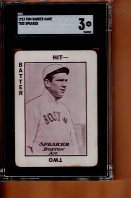 TRIS  SPEAKER  1913    TOM BARKER  game   SGC  3 - Image 1 of 2