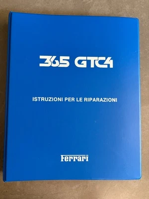 Ferrari 365 GTC/4 | Workshop Manual | MAR Parts Reprint | New | Italian language - Immagine 1 di 4