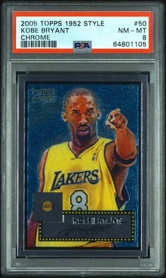 2005 Topps Heritage 1952 Style Kobe Bryant Chrome 491/499 PSA 8 - Image 1 of 2