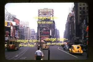 Frühe 1940er Kodachrome Dia von Manhattan New York City NYC und Trolley ee6b - Bild 1 von 1