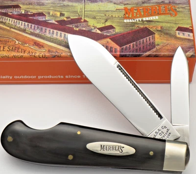 MARBLE’S MSA CO GLADSTONE MI by Queen Jack Knife Buffalo Horn Handles MINT - Image 1 of 4
