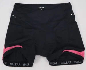 BALEAF Padded Damen Radhose, schwarz, pink Akzent, reflektierend, Größe L - Bild 1 von 4