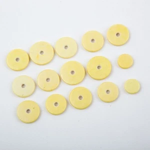 Flöte Leder Pad Set Lederteile Ersatz gelb verschiedene Größen - Bild 1 von 12