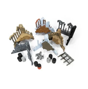 Warhammer 40k - Terrain - Job Lot Gothic Ruins Spares Repairs Painted Plastic - Picture 1 of 6