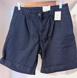 Shorts Size 6 short Women's NWT Navy St Johns Bay Mid Rise Belt Loops 4 Pockets - Picture 1 of 5