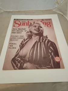 September 1958 Modern Sunbathing Picture News Magazine Jayne Mansfield VF - Picture 1 of 3