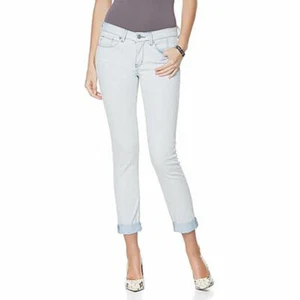GIULIANA LUXE Size 24W Luxe Stretch Denim Boyfriend Jeans LIGHT BLUE - Picture 1 of 2