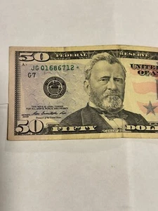 JG016 86712 Star Note 2009 $50 Dollar Bill - Picture 1 of 4