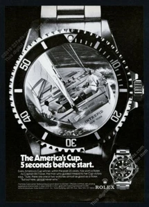 Rolex Submariner 1974 fecha reloj Copa América yate foto anuncio impreso vintage - Imagen 1 de 7
