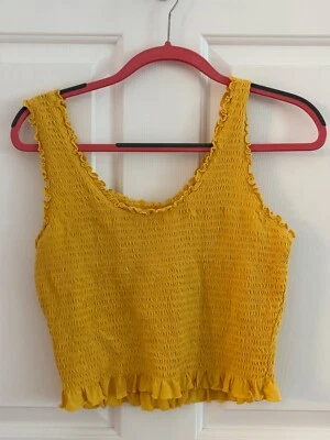 Tanque amarillo Floreat de Anthropologie Foto 1 de 4