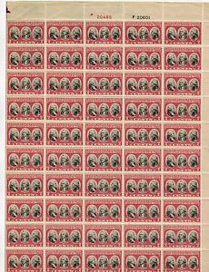 #703 1931 YORKTOWN full mint sheet of 50 OFFSET ON REVERSE GUM SIDE