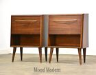 Refinished Walnut Mid Century Nightstands by Baker - A Pair