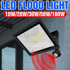 LED Fluter mit Bewegungsmelder/Stecker 10-100W Außen Strahler Scheinwerfer Lampe